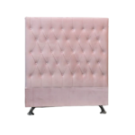 Velvet button headboard pink