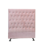 Velvet button headboard pink