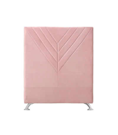 laila velvet fabric headboard pink