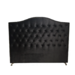 black velvet button headboard